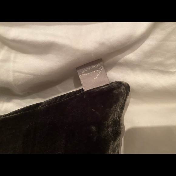 2 Charcoal Velvet 20x20 Aviva Stanoff Pillows - Picture 6 of 8